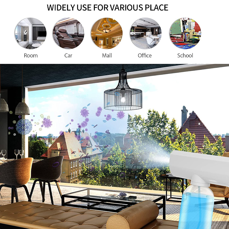 300ml Hand-held Atomizer Spray Gun Nano Mist Sprayer Santitizer Machine Cordless Electric ULV Fogger For Office Garden Sprayer