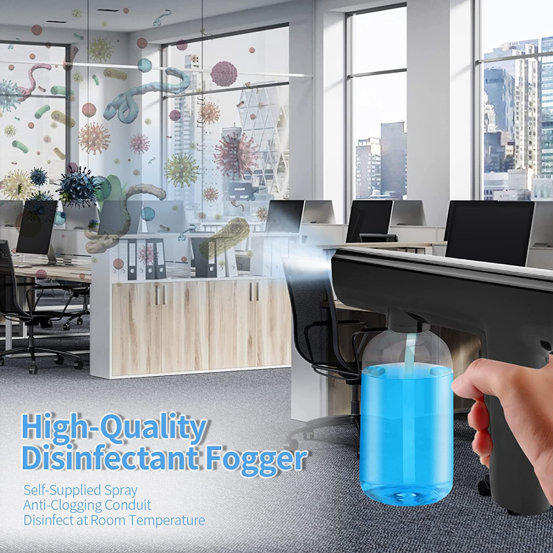 300ml Hand-held Atomizer Spray Gun Nano Mist Sprayer Santitizer Machine Cordless Electric ULV Fogger For Office Garden Sprayer