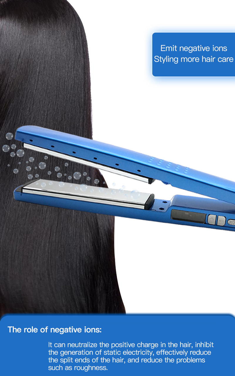 New Arrival Professional 2 in 1 Flat Iron Hair straightener curling Iron11/4 Nano Titanium 450F Temperature Hair Straightener Negative Ion Hair Curler