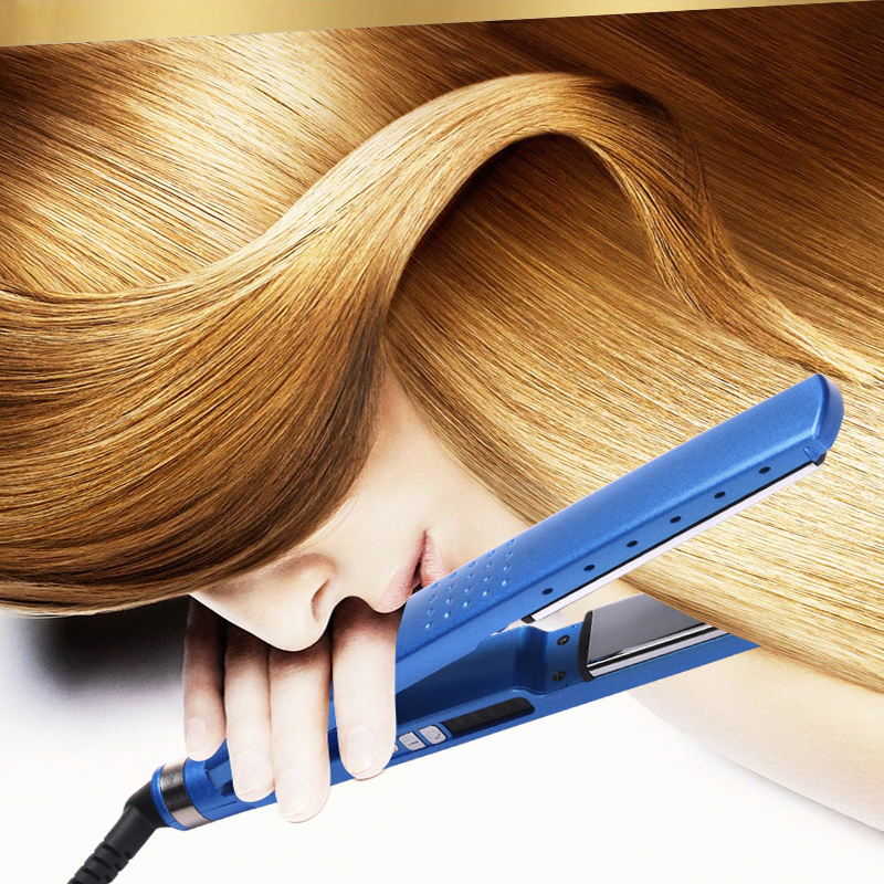 New Arrival Professional 2 in 1 Flat Iron Hair straightener curling Iron11/4 Nano Titanium 450F Temperature Hair Straightener Negative Ion Hair Curler