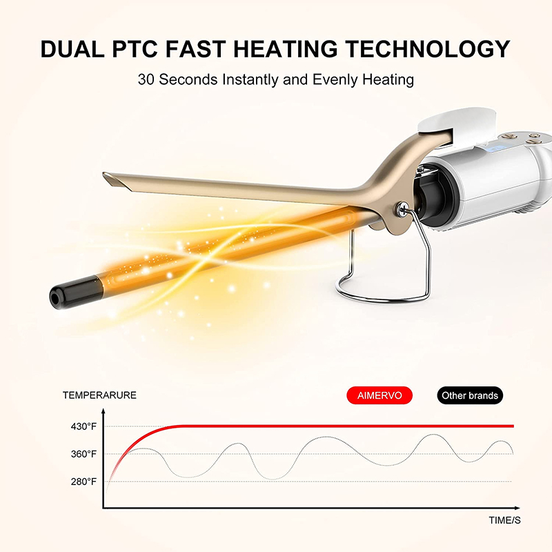 New Arrival Electric Professional Ceramic Hair Curler LCD Curling Iron Roller Curls Wand Waver Fashion Styling Tools