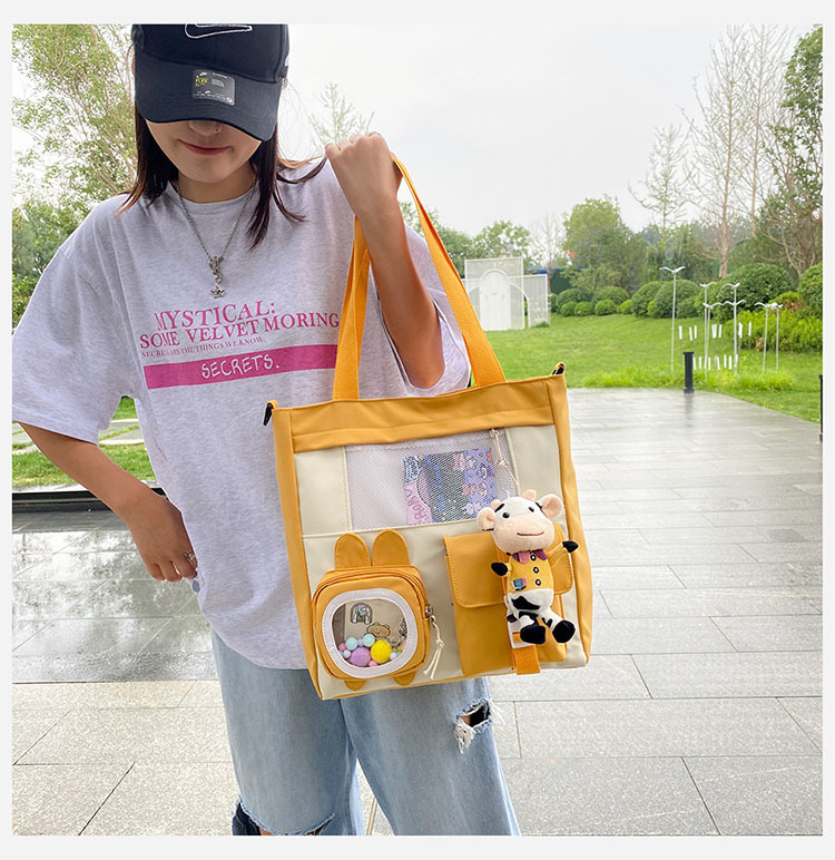 Handbags For Girls Ladies Women Multi-pocket design Shoulder Tote Bag Zipper Canvas Large Capacity Female Crossbody Bags