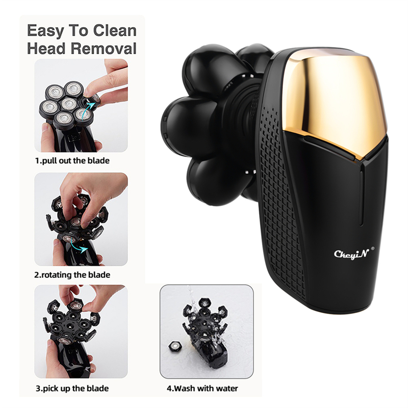 New Arrival Men's Rechargeable Shaver 7D Floating Shaving Head Beard Trimmer 5 in1 Rechargeable Shaver Multifunctional Trimmer For Men