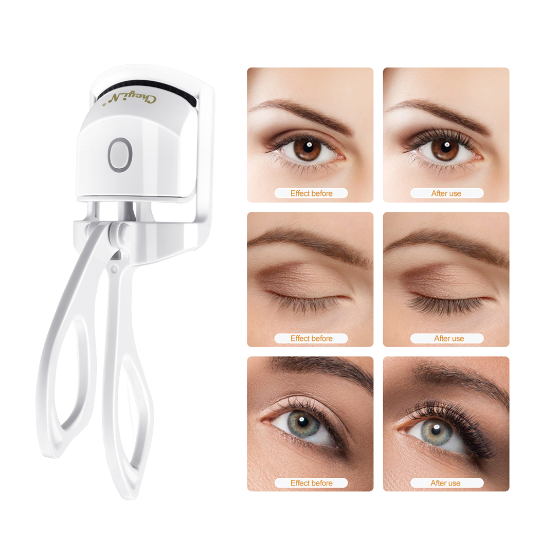 Electric Heated Eyelash Curler Curling Charging Double-temperature Beauty Eyelashes Perm Clip Long-lasting Curl Quick Heating