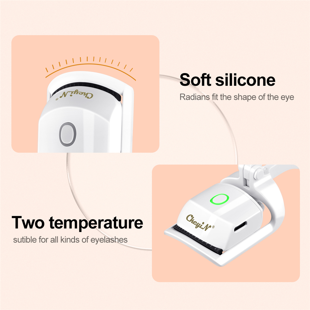Electric Heated Eyelash Curler Curling Charging Double-temperature Beauty Eyelashes Perm Clip Long-lasting Curl Quick Heating