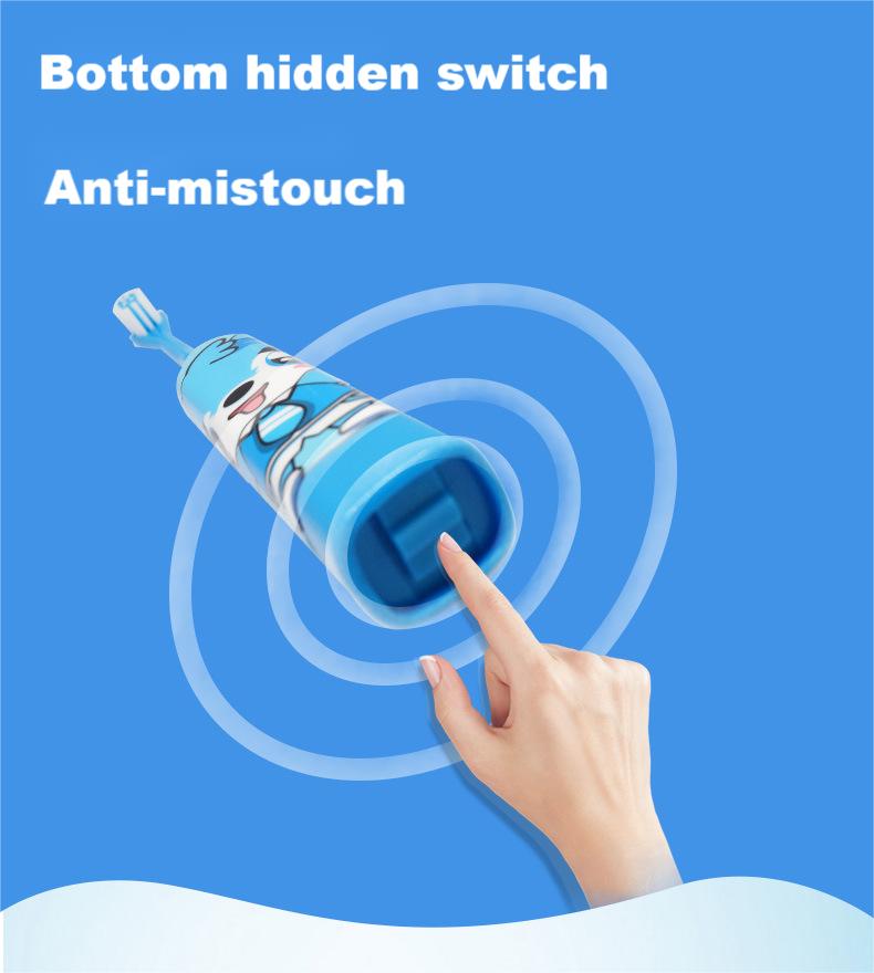 Toothbrush Soft Bristle for Battery Type Children's Electric Toothbrush Cute Cartoon Kids Oral Cleaning Accessory Automatic Ultrasonic Waterproof Toothbrush