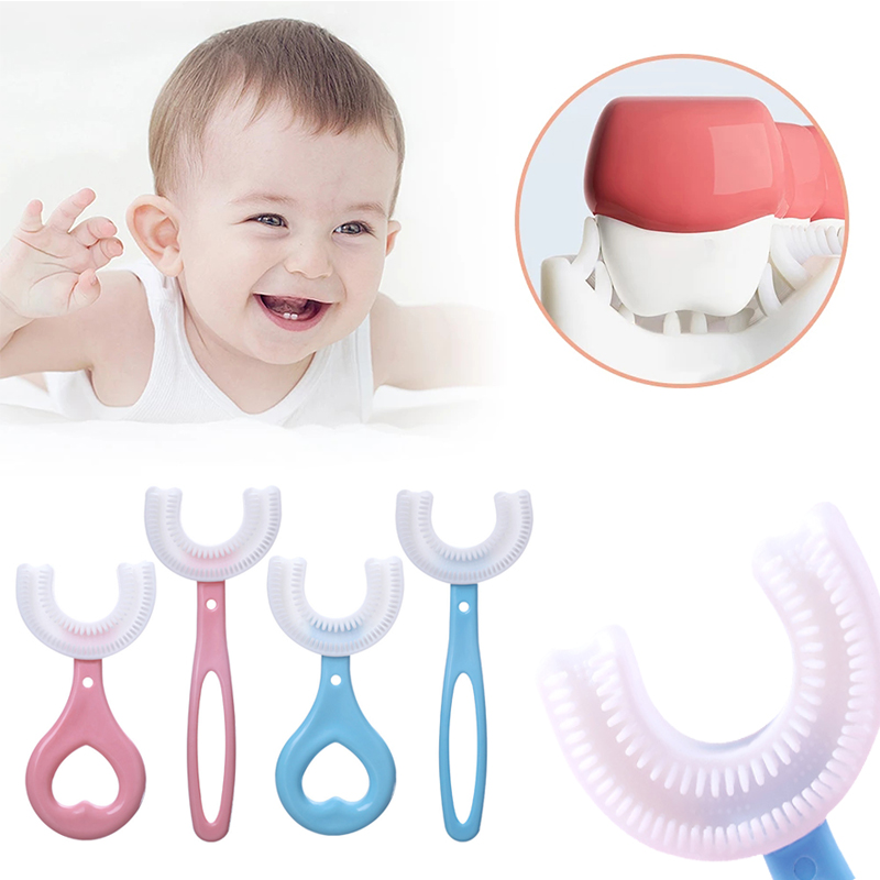 Toothbrush Children 360 Degree U-shaped Child Toothbrush Teethers Brush Silicone Kids Teeth Oral Care Cleaning