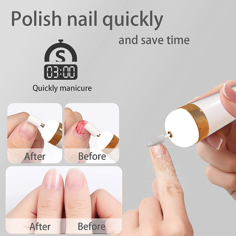 Electric Nail Drill Machine Nail Grinder Polishing Machine Portable Mini Electric Manicure Art Pen Tools For Gel Removal 1 Set