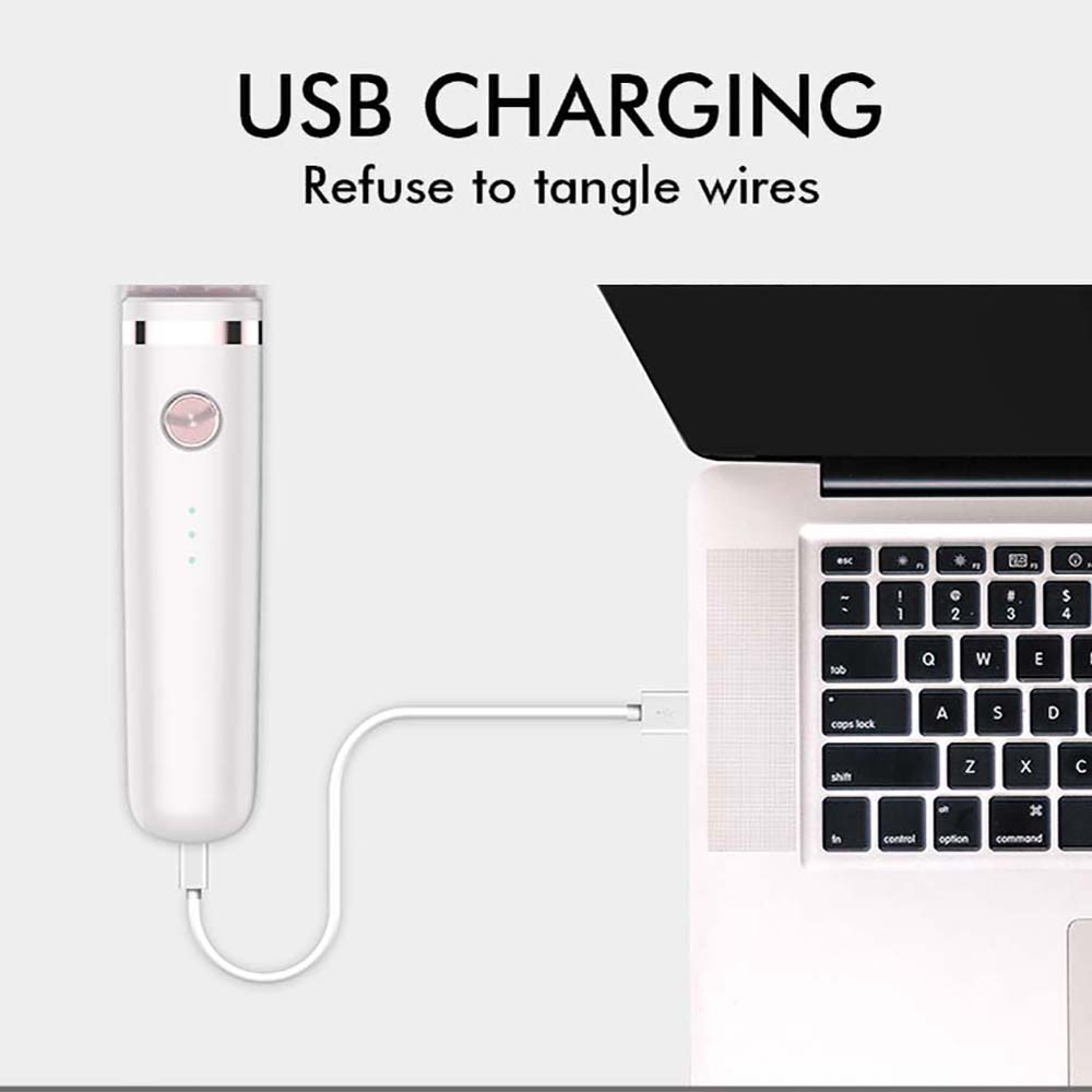 New Arrival White Rechargeable Hair Straightener Brush Wireless USB Recharge Easy to Carry 100-240v Universal Perm Machine