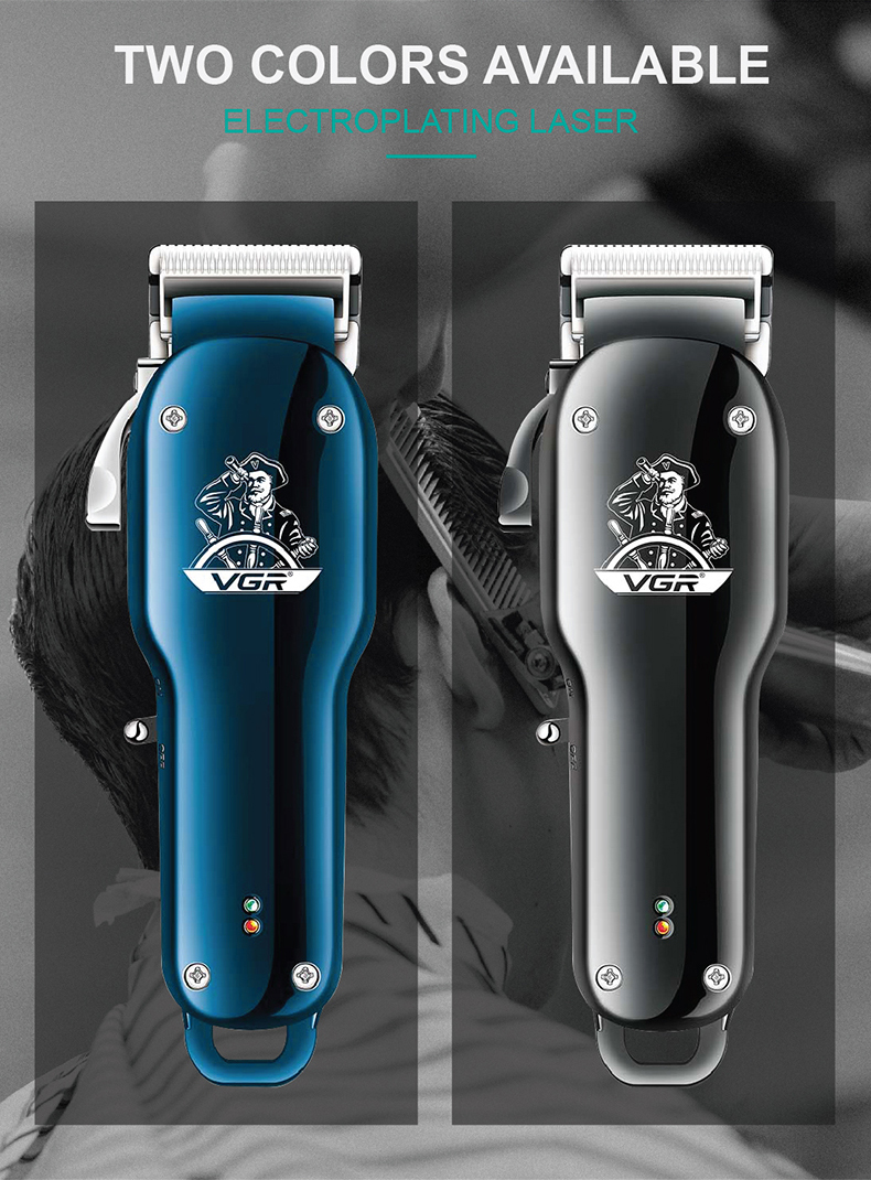 Hair Cutting Machine Electric Hair Clipper Professional Haircut Barber USB Rechargeable Cordless Hair Trimmer For Men V-679 Stainless Steel Blade With 4 Limit Comb 3/6/9/13 mm