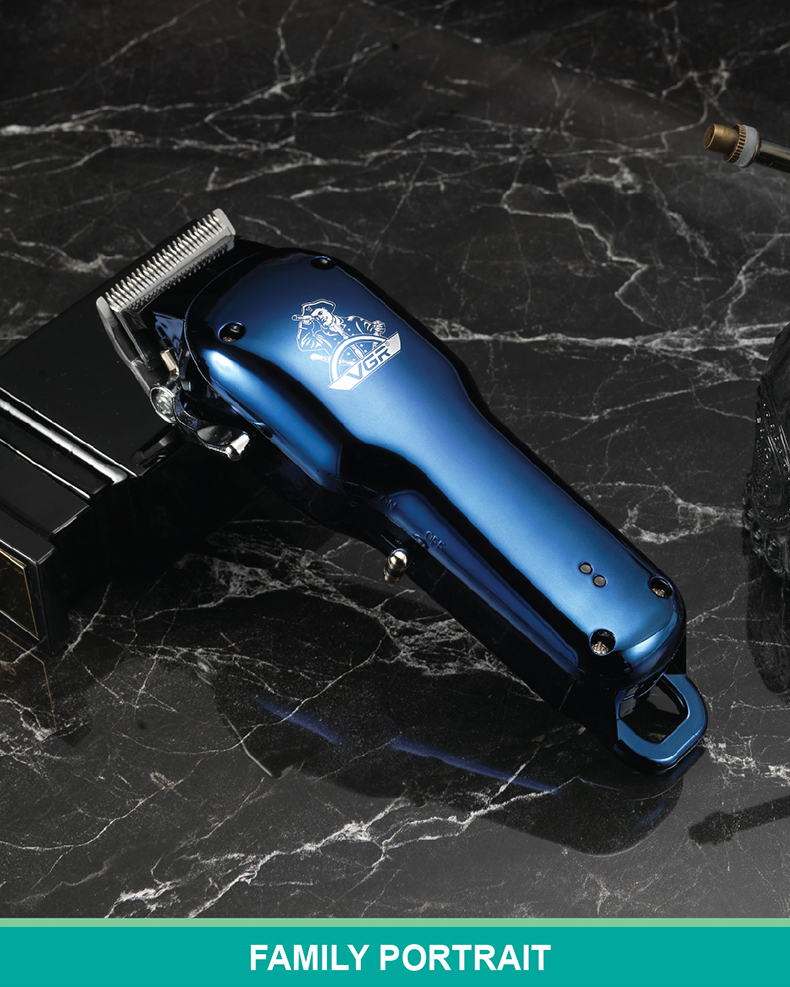 Hair Cutting Machine Electric Hair Clipper Professional Haircut Barber USB Rechargeable Cordless Hair Trimmer For Men V-679 Stainless Steel Blade With 4 Limit Comb 3/6/9/13 mm