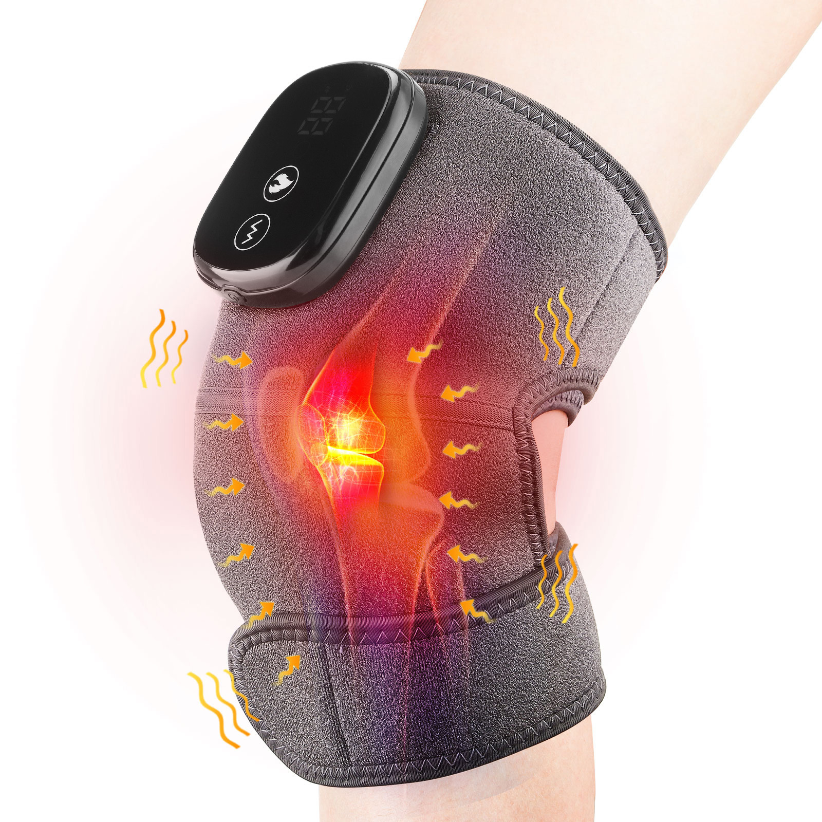 Electric Heating Shoulder Pads Massager Joint Brace Vibration Massage Knee Support Brace Belt Arthritis Pain Rehabilitation Physiotherapy