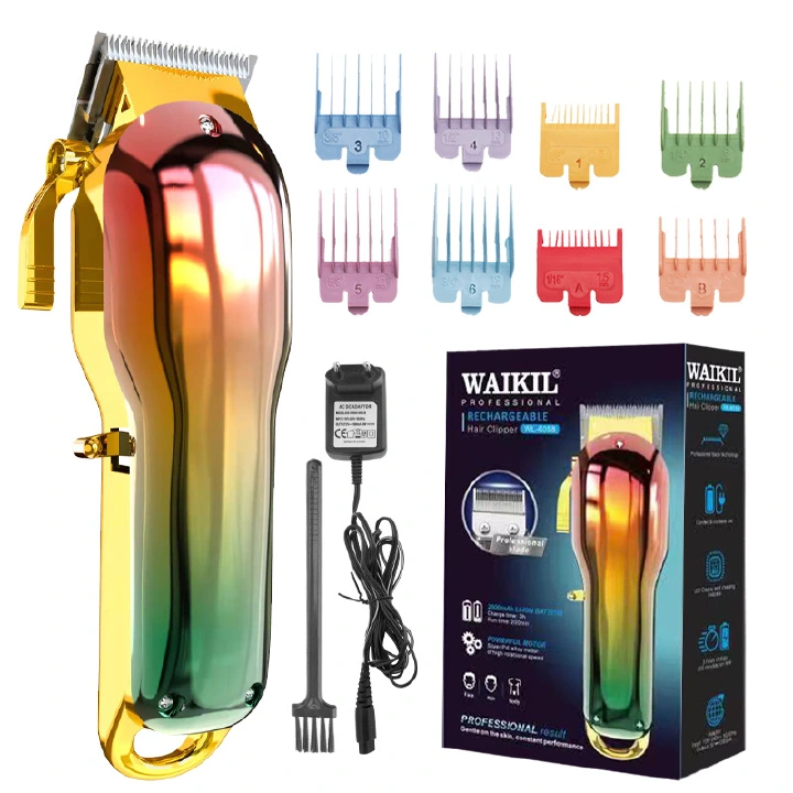 Colorful Electric Hair Trimmer USB Rechargeable Professional Hair Clipper Men Hair Cutting Beard Shaver Full Metal Mirror Body Machine Oil Head Carving