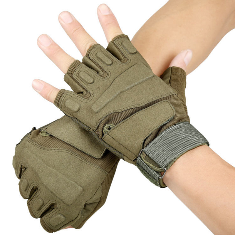 Mens Outdoor Military Tactical Gloves Army Full Finger Combat Bicycle Riding Sport Slip-resistant Half Finger Mtb Gloves