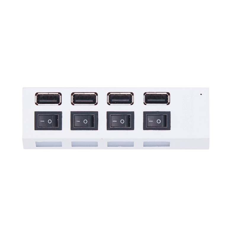 Multi USB 2.0 Hub Splitter Hub Use Power Adapter 4/7 Port Multiple Expander with Switch for PC Chargers Power Adapters Charging Stations