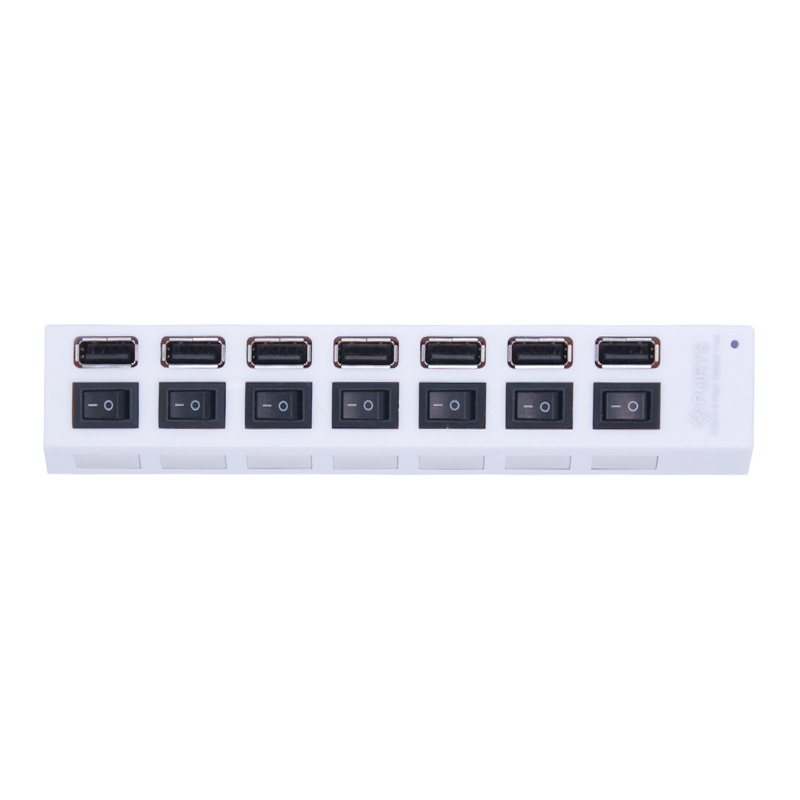 Multi USB 2.0 Hub Splitter Hub Use Power Adapter 4/7 Port Multiple Expander with Switch for PC Chargers Power Adapters Charging Stations