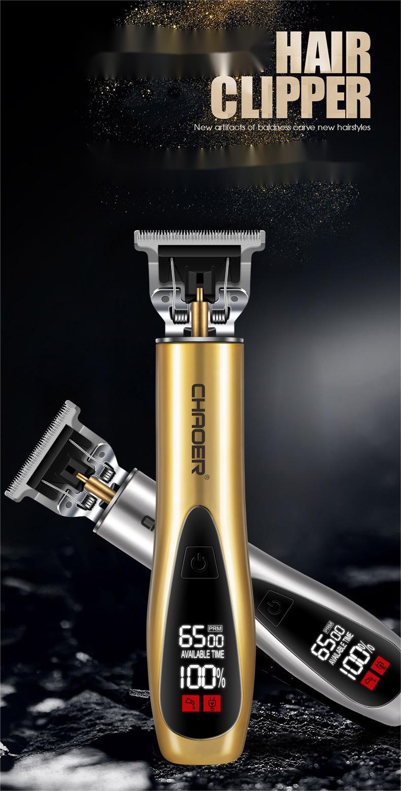 Professional Hair Clipper Electric Hair Trimmer 0.1mm Hair Cutting Machine Beard Trimmer Haircut Clipper With 4 limit comb