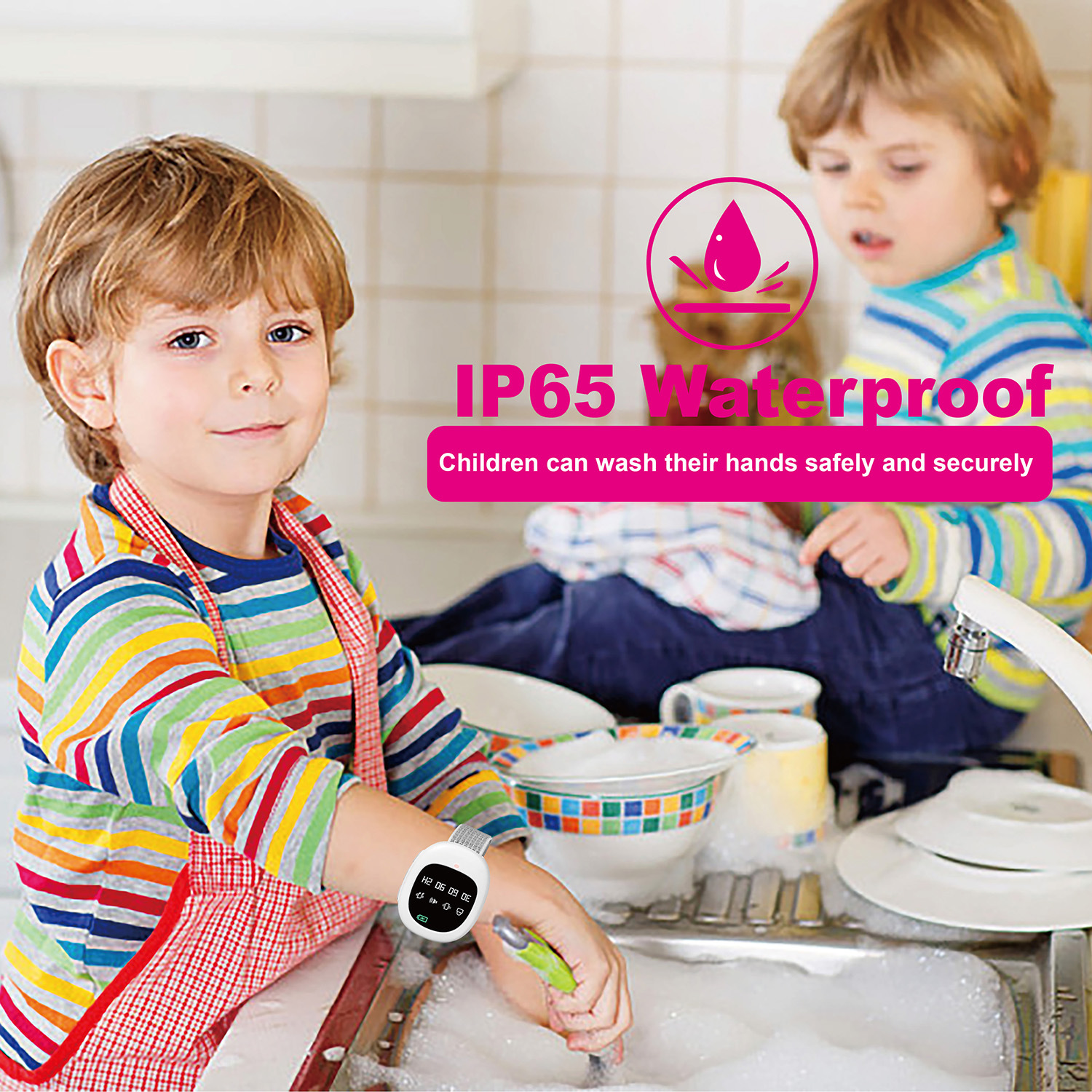 Wireless Bedwetting Alarm Pee Alarm with Receiver & Clip-on Transmitter for Kids Potty Training Elder Care Sound Reminding Potty Training Watch Baby & Maternity Products