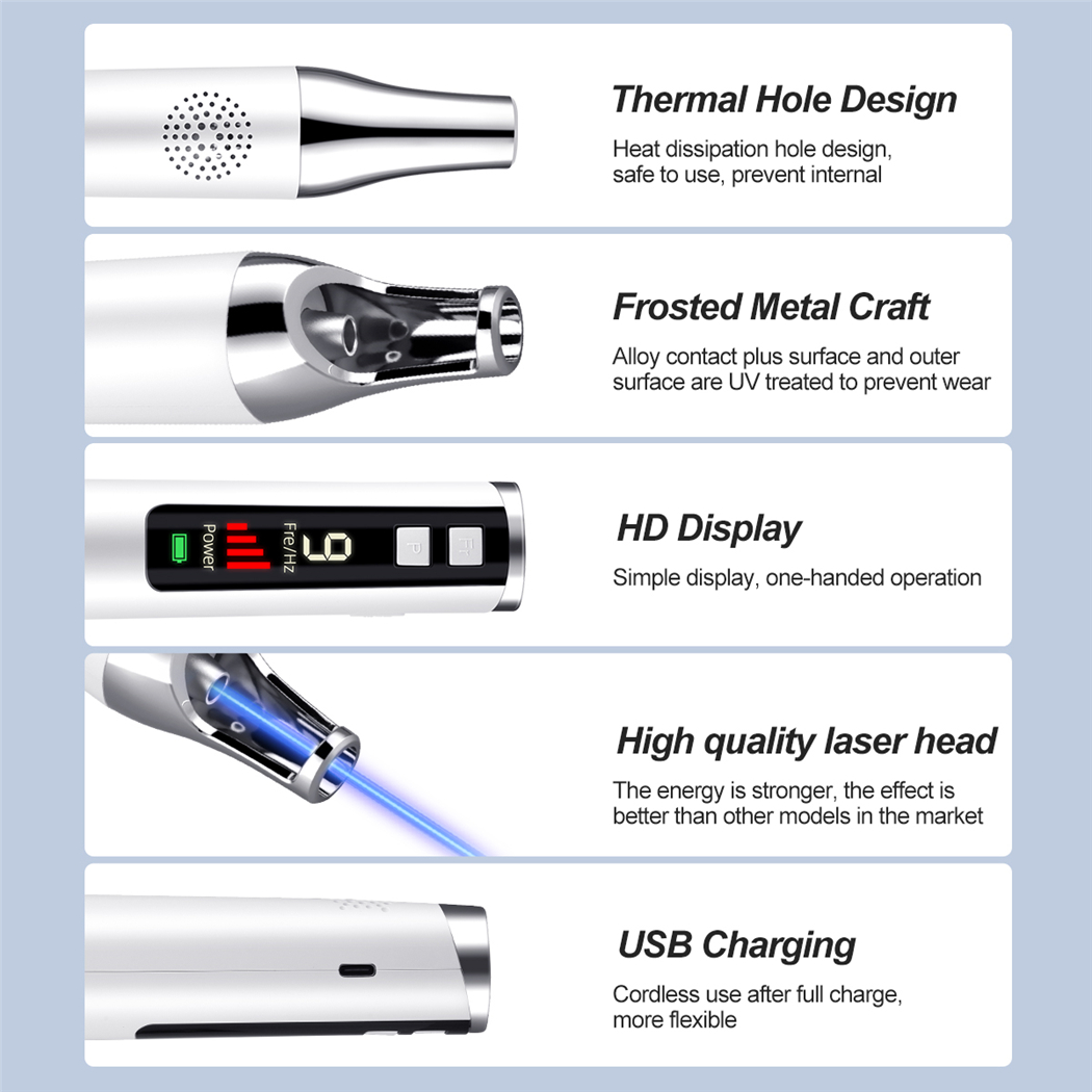 Picosecond Laser Pen Red Blue Light Tattoo Freckle Scar Mole Wart Dark Spot Skin Pigment Removal Portable Beauty Device