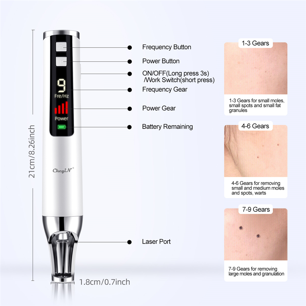 Picosecond Laser Pen Red Blue Light Tattoo Freckle Scar Mole Wart Dark Spot Skin Pigment Removal Portable Beauty Device