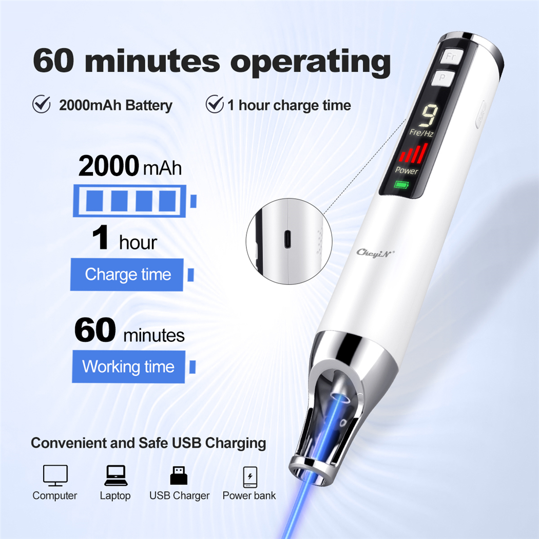 Picosecond Laser Pen Red Blue Light Tattoo Freckle Scar Mole Wart Dark Spot Skin Pigment Removal Portable Beauty Device