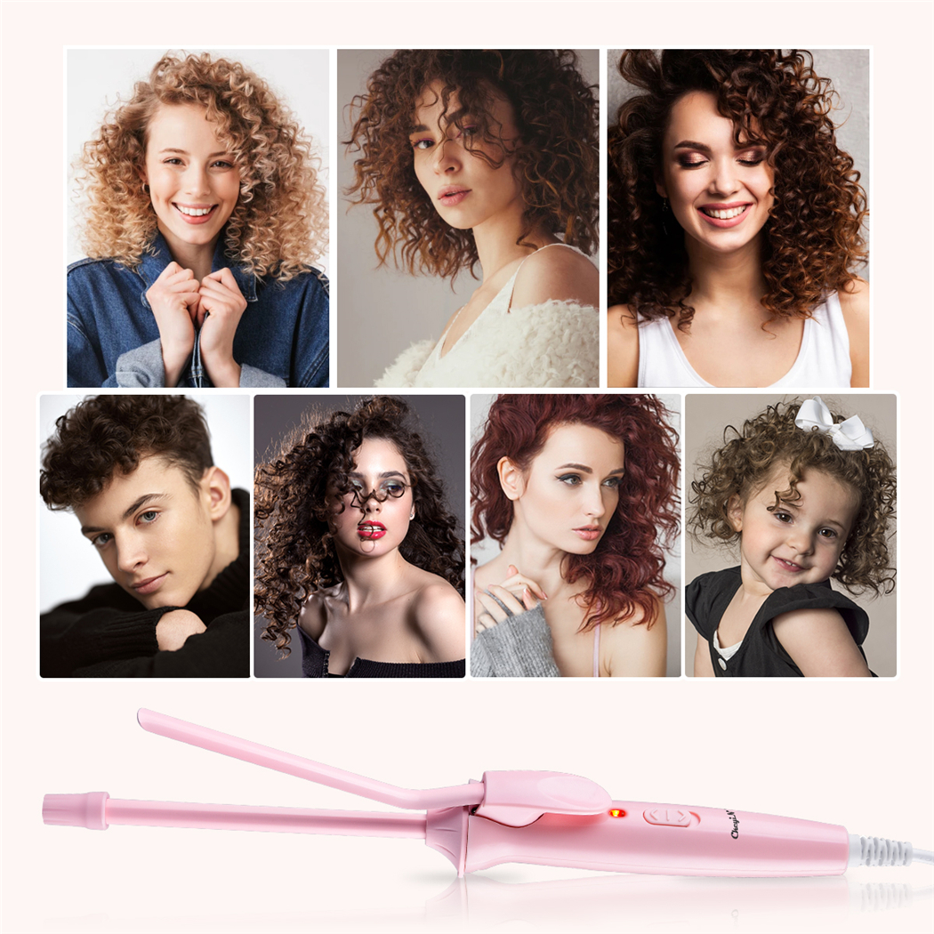 Professional 9mm Hair Curling Iron Ceramic Curler Roller Wand Fast Heating Long Lasting Curly Anti-scalding Styling Tool