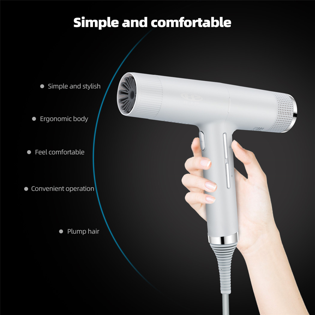 1200W -1599W Negative Ions Blow Dryer Super Powerful Wind Hot/Cold Hair Dryer Temperature Adjustable Hair Salon with Memory Function