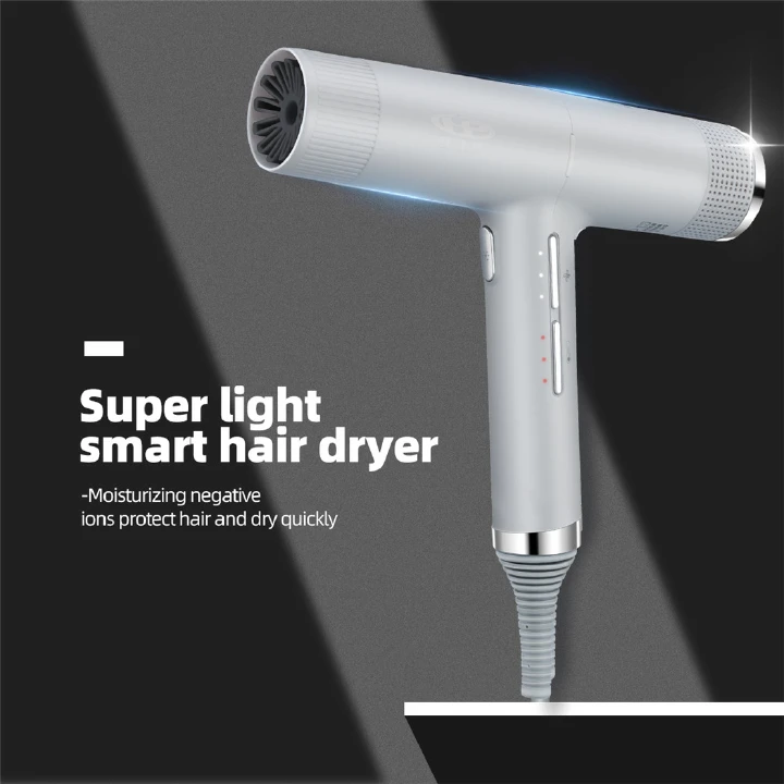 1200W -1599W Negative Ions Blow Dryer Super Powerful Wind Hot/Cold Hair Dryer Temperature Adjustable Hair Salon with Memory Function