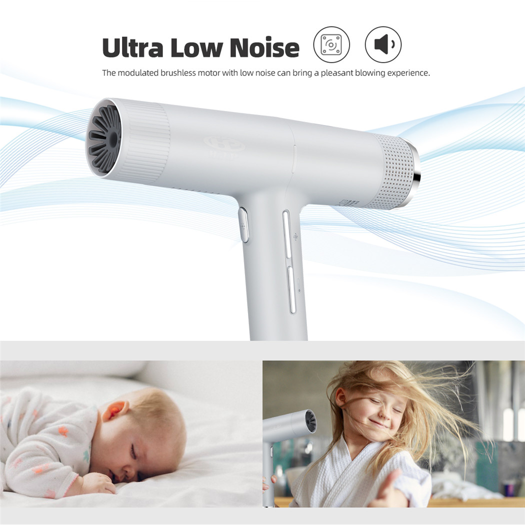 1200W -1599W Negative Ions Blow Dryer Super Powerful Wind Hot/Cold Hair Dryer Temperature Adjustable Hair Salon with Memory Function