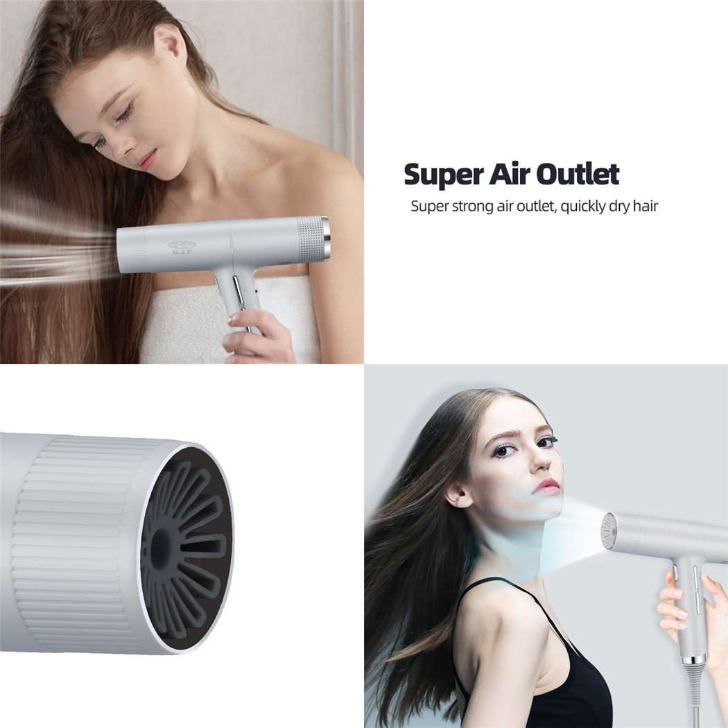 1200W -1599W Negative Ions Blow Dryer Super Powerful Wind Hot/Cold Hair Dryer Temperature Adjustable Hair Salon with Memory Function