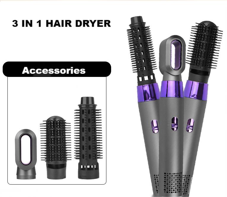 Anion Hair Dryer Hot Air Automatic Curling Iron Straight Hair Comb Dual-purpose 3 in1 Household Hair Styling High Power Electric New Upgraded