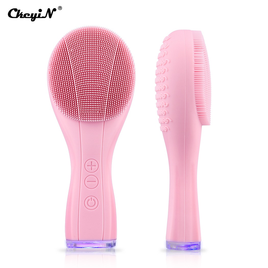 Silicone Facial Cleansing Brush Handheld Waterproof Makeup Remover Face Pore Cleaner Dead Skin Blackhead Remover Brush