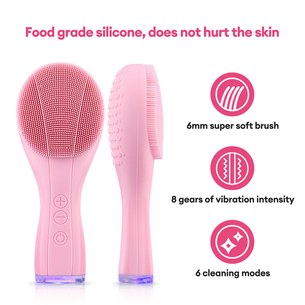 Silicone Facial Cleansing Brush Handheld Waterproof Makeup Remover Face Pore Cleaner Dead Skin Blackhead Remover Brush
