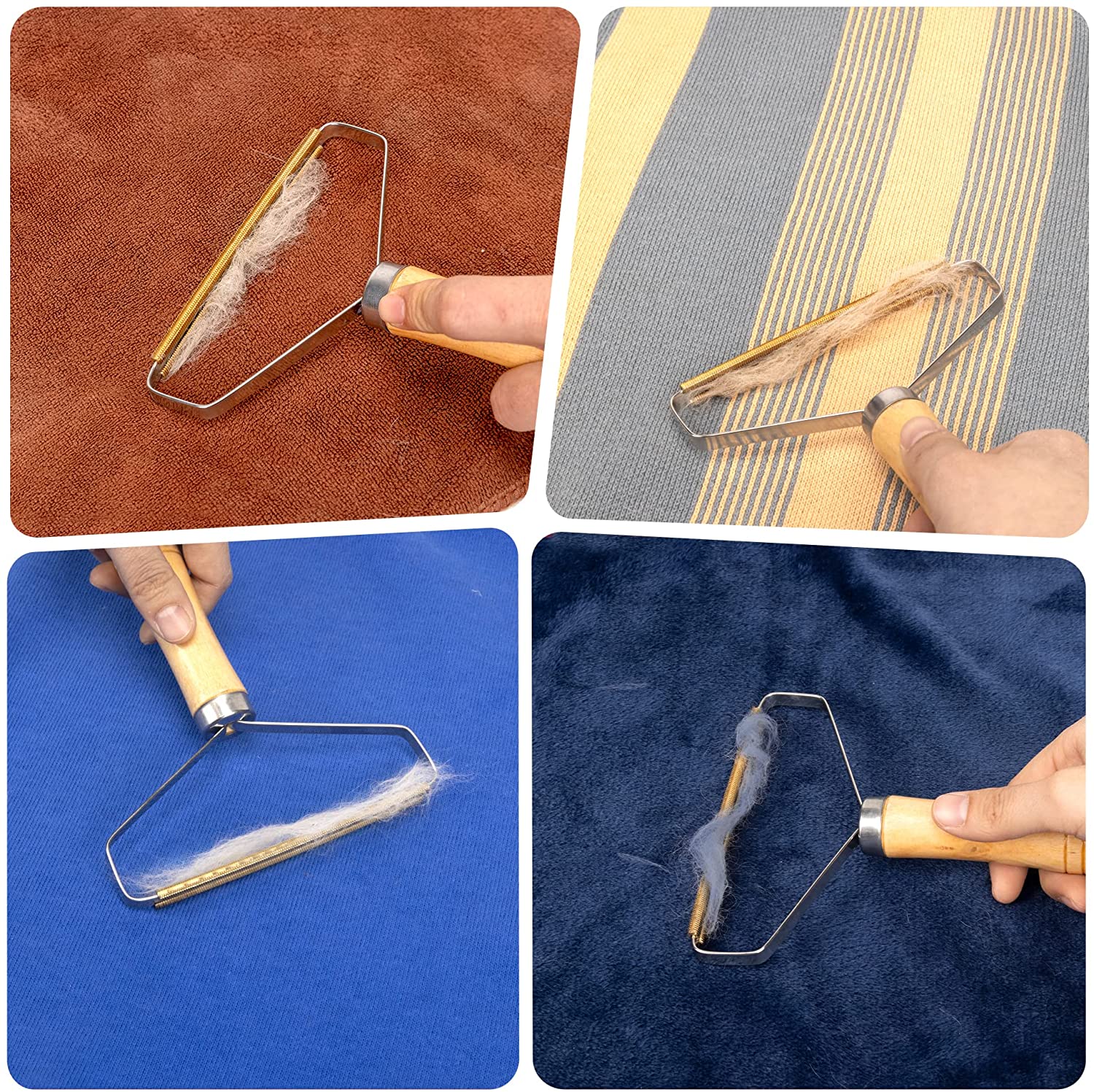 2 PCS Portable Manual Hair Removal Agent Carpet Wool Coat Clothes Shaver Brush Tool Coat Double Sided Hair Removal Ball Knitting Tool