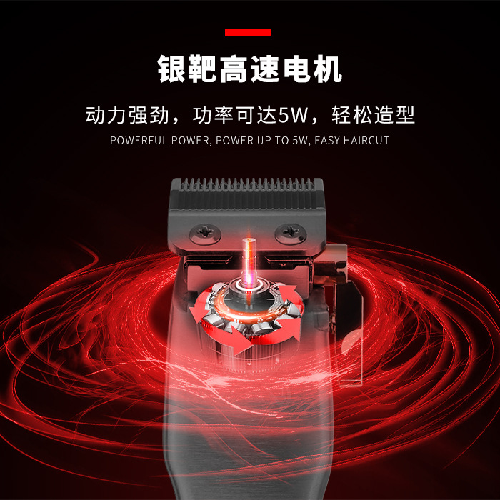 Kemei Professional Clipper All-metal Rechargeable Hair Trimmer For Barber Men Electric Beard Shaver Hair Cutting Machine
