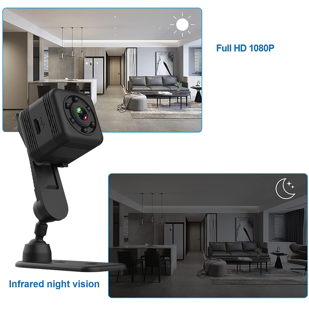 SQ29 Mini WiFi Camera Night Vision VGA 480p Wireless Hotspot Remote Monitor Phone App Motion Detection DVR Camcorder Photo Trap