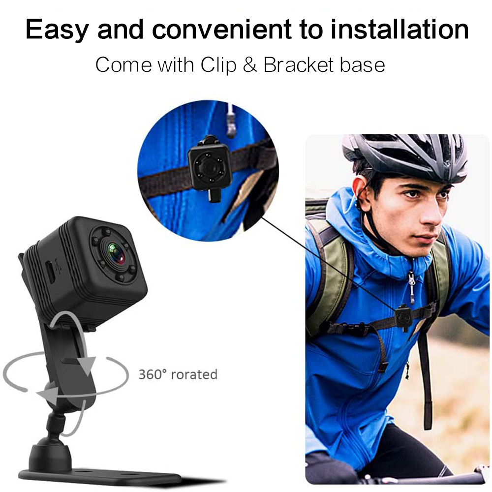 SQ29 Mini WiFi Camera Night Vision VGA 480p Wireless Hotspot Remote Monitor Phone App Motion Detection DVR Camcorder Photo Trap