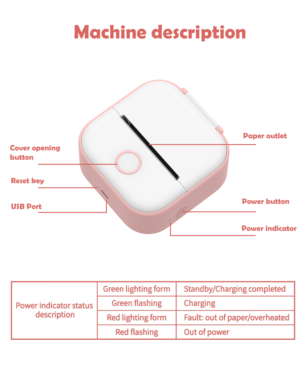 T02 Mini Portable Printer Thermal Printing 53mm Sticker Wireless Inkless Mini Pocket Printer Self-adhesive Label Printer