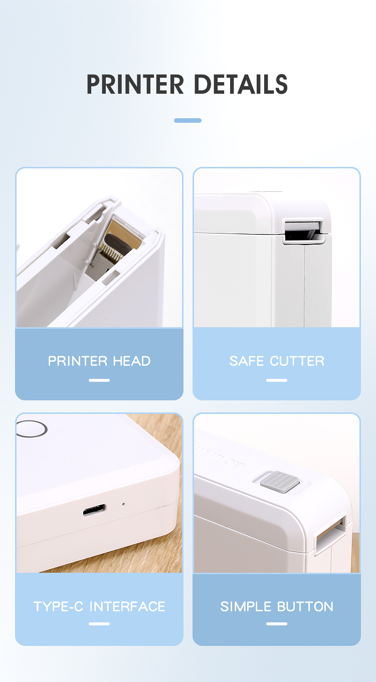 NiiMbot D110 Portable Label Maker Wireless Label Printer Tape Included Multiple Templates Available for Phone Office Home