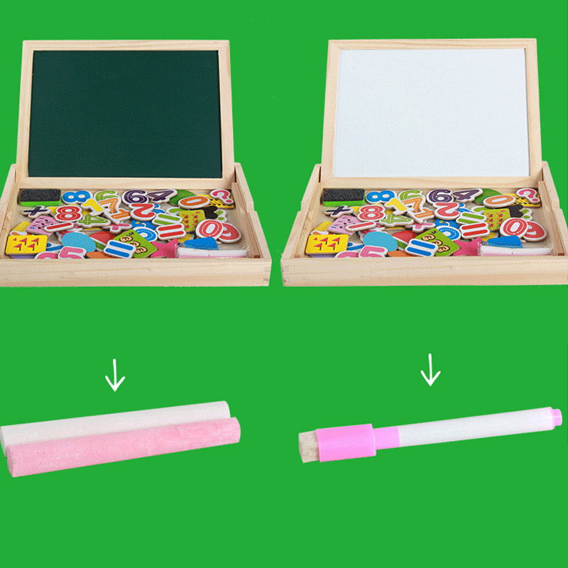 Wooden Magnetic Puzzle Montessori Toys Wood Jigsaw Puzzle Board Games Multifunctional Table Board Educational Toys for Children