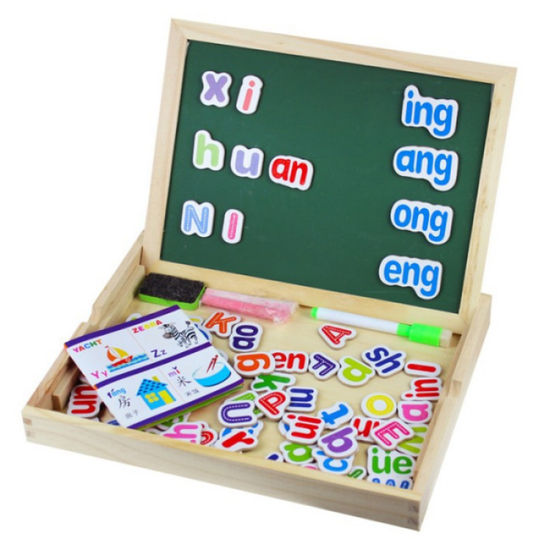 Wooden Magnetic Puzzle Montessori Toys Wood Jigsaw Puzzle Board Games Multifunctional Table Board Educational Toys for Children
