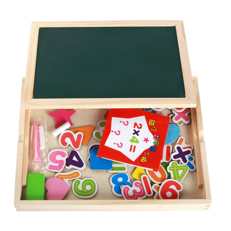 Wooden Magnetic Puzzle Montessori Toys Wood Jigsaw Puzzle Board Games Multifunctional Table Board Educational Toys for Children