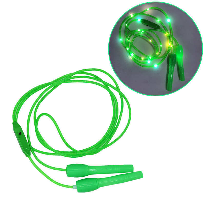 Light Up Led Skipping Rope Kids Children Jump Exercise Fitness Kids Colorful Flash Rope Luminous Rope Skipping 2.8 meters long 25 lights