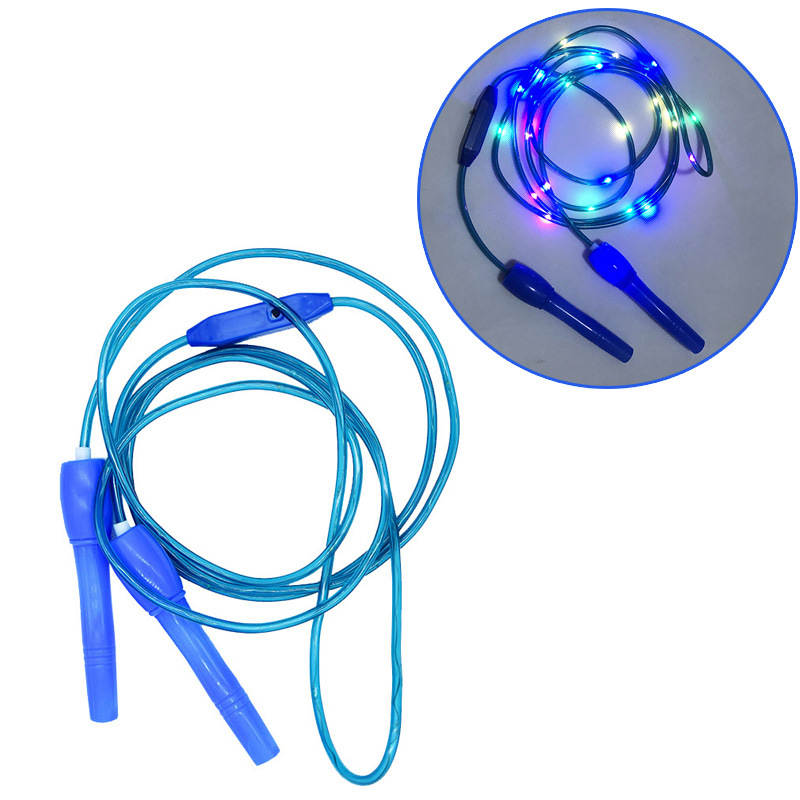Light Up Led Skipping Rope Kids Children Jump Exercise Fitness Kids Colorful Flash Rope Luminous Rope Skipping 2.8 meters long 25 lights