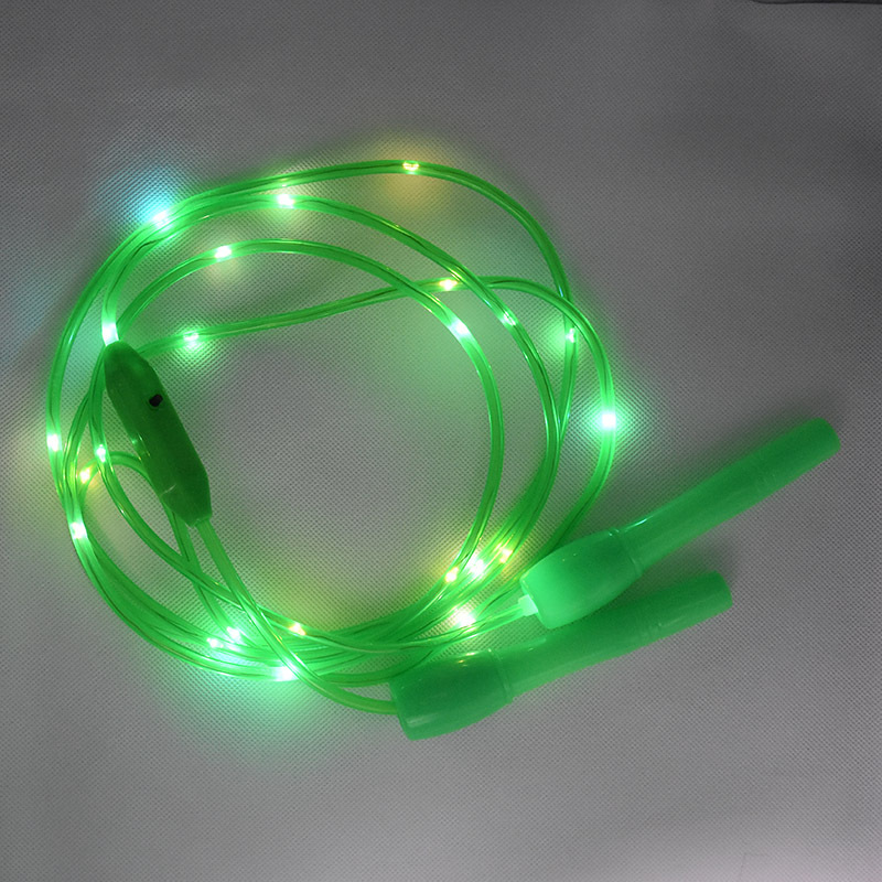 Light Up Led Skipping Rope Kids Children Jump Exercise Fitness Kids Colorful Flash Rope Luminous Rope Skipping 2.8 meters long 25 lights
