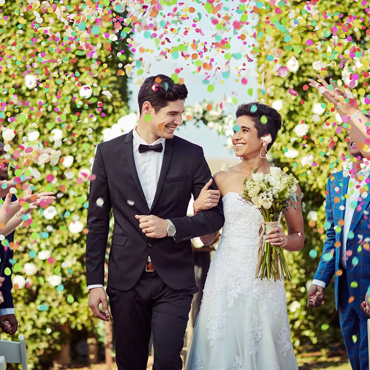 12pcs Confetti Cannon Handheld Inflatable Fireworks Gun Sparkle Sequin Wedding Celebration Birthday Party Game Tricky Props