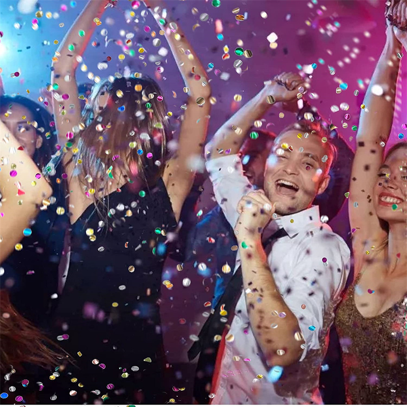 12pcs Confetti Cannon Handheld Inflatable Fireworks Gun Sparkle Sequin Wedding Celebration Birthday Party Game Tricky Props