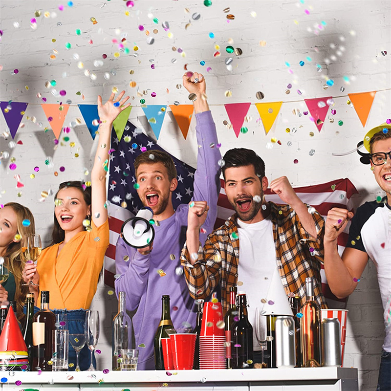 12pcs Confetti Cannon Handheld Inflatable Fireworks Gun Sparkle Sequin Wedding Celebration Birthday Party Game Tricky Props