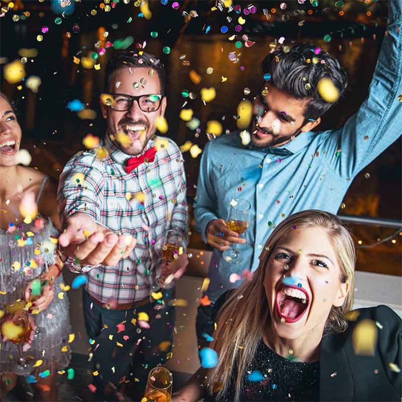 12pcs Confetti Cannon Handheld Inflatable Fireworks Gun Sparkle Sequin Wedding Celebration Birthday Party Game Tricky Props