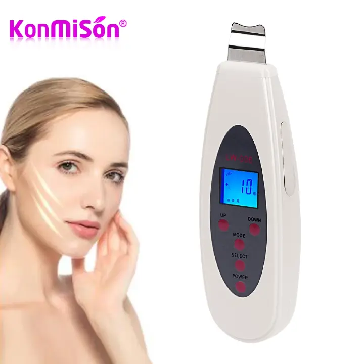 Ultrasonic Skin Scrubber Cleanser Face Cleansing Acne Removal Massager For Face Ultrasound Peeling Clean Tone Lift